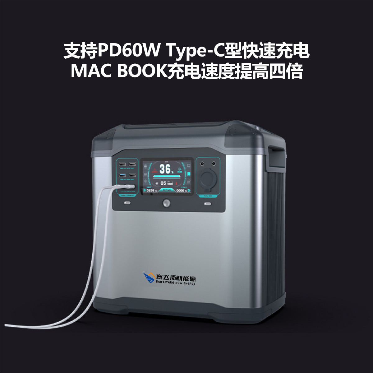 Outdoor power supply: 2000W large-capacity power storage, portable mobile standby emergency power station, night market stall, RV