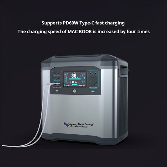 Outdoor power supply: 2000W large-capacity power storage, portable mobile standby emergency power station, night market stall, RV